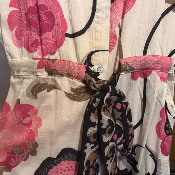 Chasing Unicorns Long Way Around Floral Jumpsuit in Pink and Cream - Picture 6 of 12